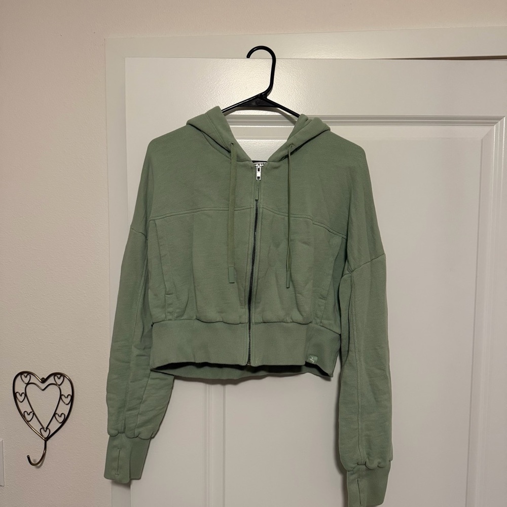 JoyLab Mint Green Zip-Up Hoodie